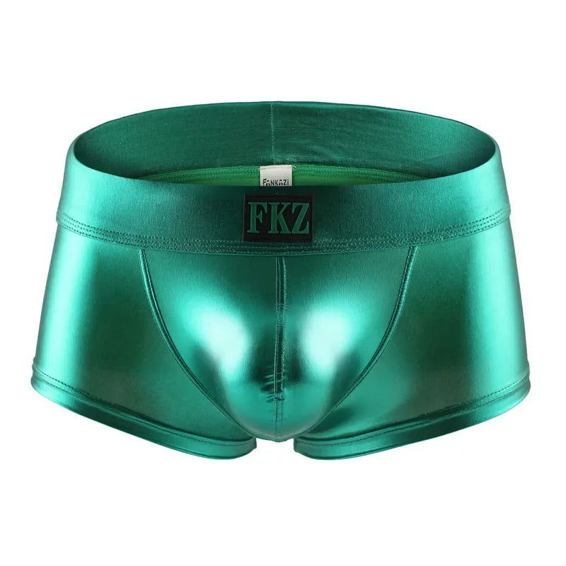 Boxers Male Sexy Underpants Panties Sexy Mens Cuecas Shorts Man Leather High Quality Underwear Panties Boxers