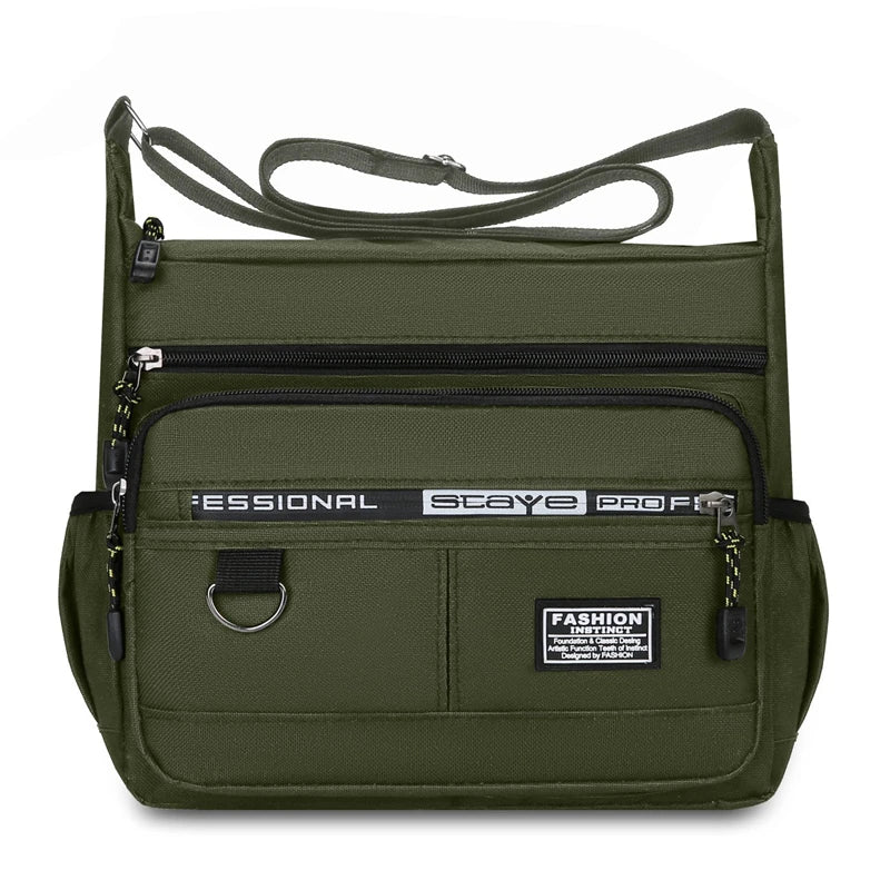 Men Crossbody Bag Single Shoulder Bags Big Capacity Commuter Storage Bag Fashion Multi-Pockets Business Travel Crossbody Bags