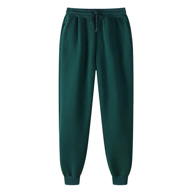 Autumn and Winter Men Warm Casual Pants Fitness Sportswear Tracksuit Bottoms Trousers Black Gyms Jogger Pants