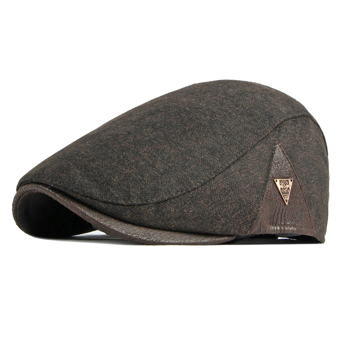 British Retro Beret Hat For Men Winter Thick Warm Woolen Newsboy Cap Fashion Outdoor Casual Cap