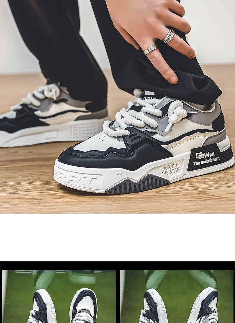 Male Sneakers Shoes For Man Men Shoes Breathable Lightweight Street Fashion Durable Walking Sneaker For Teens