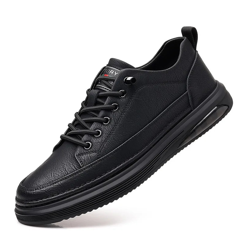 Men's Shoes 2026 New Solid Color Sneakers Spring Autumn Shoes for Men Fashion Leather Casual Shoes Male Black Designer Sneakers