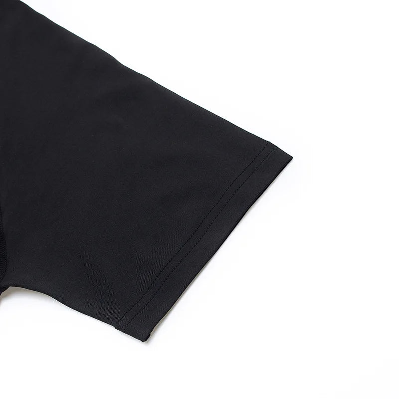 Men Gym Sport T-shirt Compression Elastic Quick Dry Tight Sweat-Wicking Breathable Jogging Running Fitness Athletic Workout Tee
