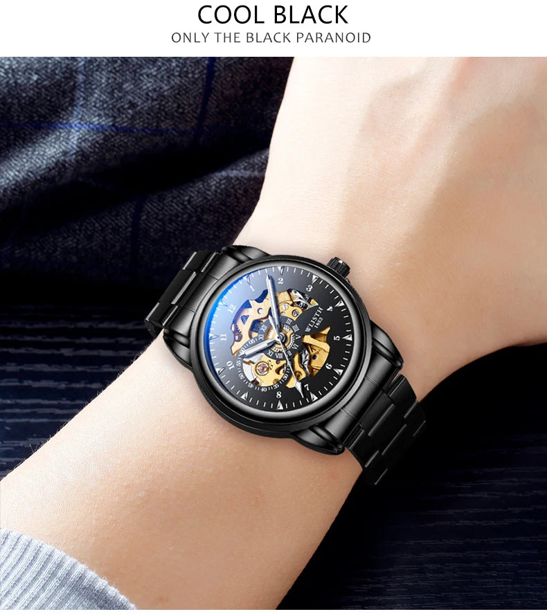 Man Watch Original Watch Machinery Men 's Watches Luxury Hollowing Watches For Men Waterproof Automatic Watch Mens Gifts