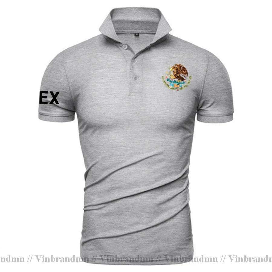 United Mexican States Mexico MX MEX Polo Shirts Men Short Sleeve White Brands Printed For Country Pure Cotton Nation Team Newest
