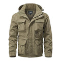 Men Outdoors Hooded Multiple Pockets Hiking Jackets New Spring Autumn Male Traveling Windproof Waterproof Jackets Quality Coats
