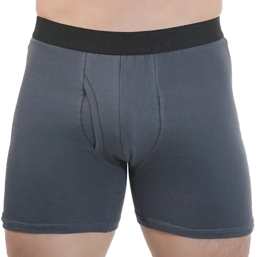 Man Mid-Long Boxer Shorts Sport Underwear Cotton Underpants Sexy Boxershorts Breathable Panties Large Boxers Hombre Men's Gifts