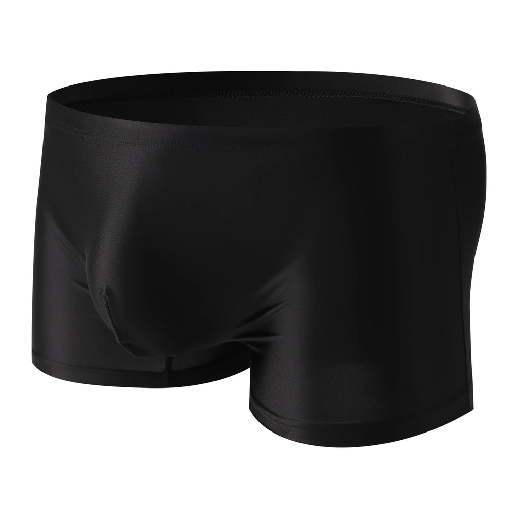 Men's Glossy Panties Boxers Underwear Sexy Men Breathable Boxershorts Underpants Man Solid Boxers Hombre Boxer Shorts Slips