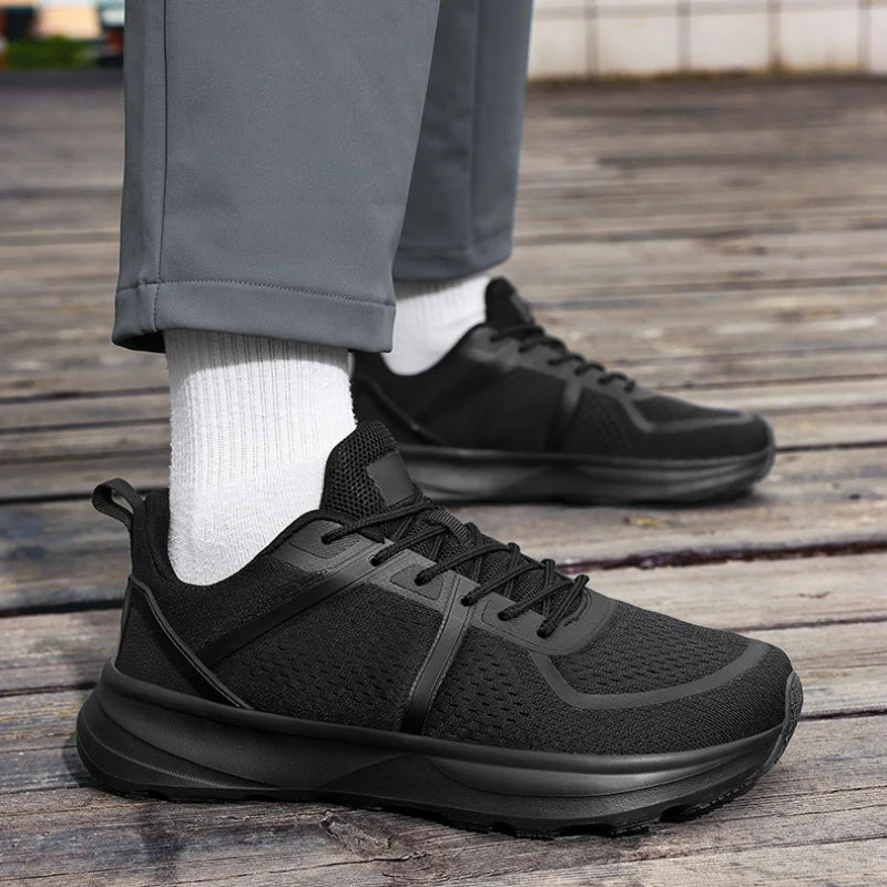 Men's Sneakers Wide Toe Running Shoes Outdoor Breathable Walking Shoes Platform Hiking Men Shoes Lace-up Non-slip Casual Shoe