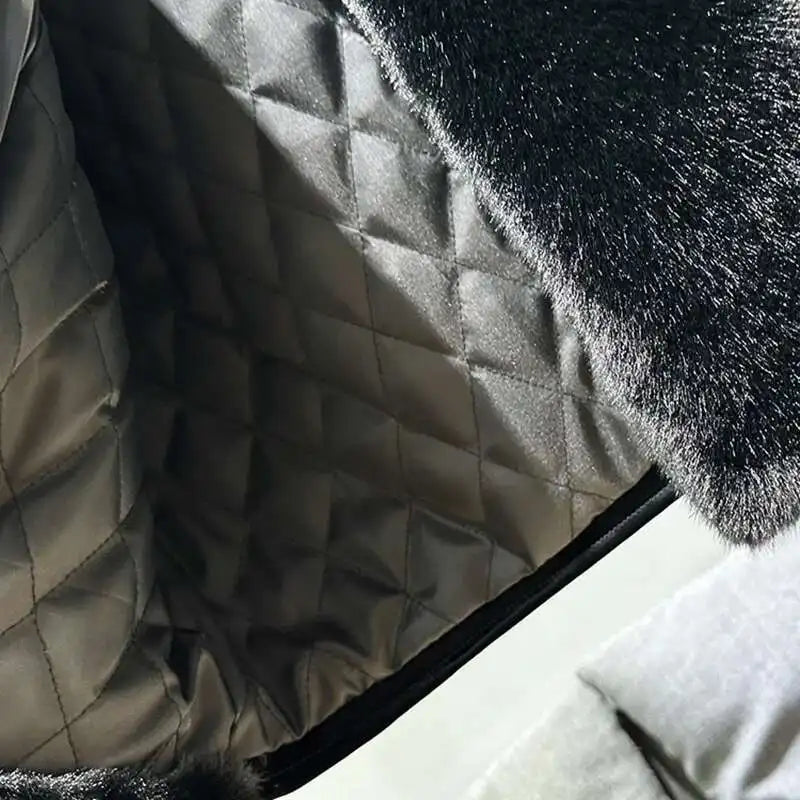 PFHQ Fashionable Patchwork Men's Parka Jacket Cotton Faux Mink Fur Thickened Autumn Winter 2024 Solid Color Warm Tops 21Z7717