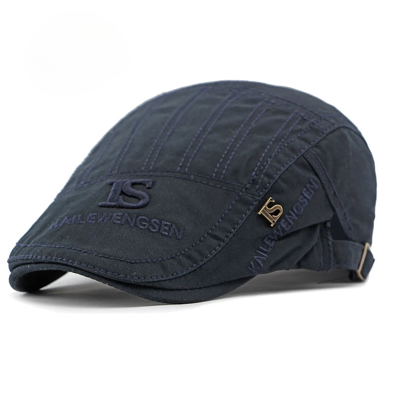 2026 Hat Men's Spring Summer  Embroidery Cotton Cap British Vintage Fashion Forward Hat Women's Casual Beret Youth Hat