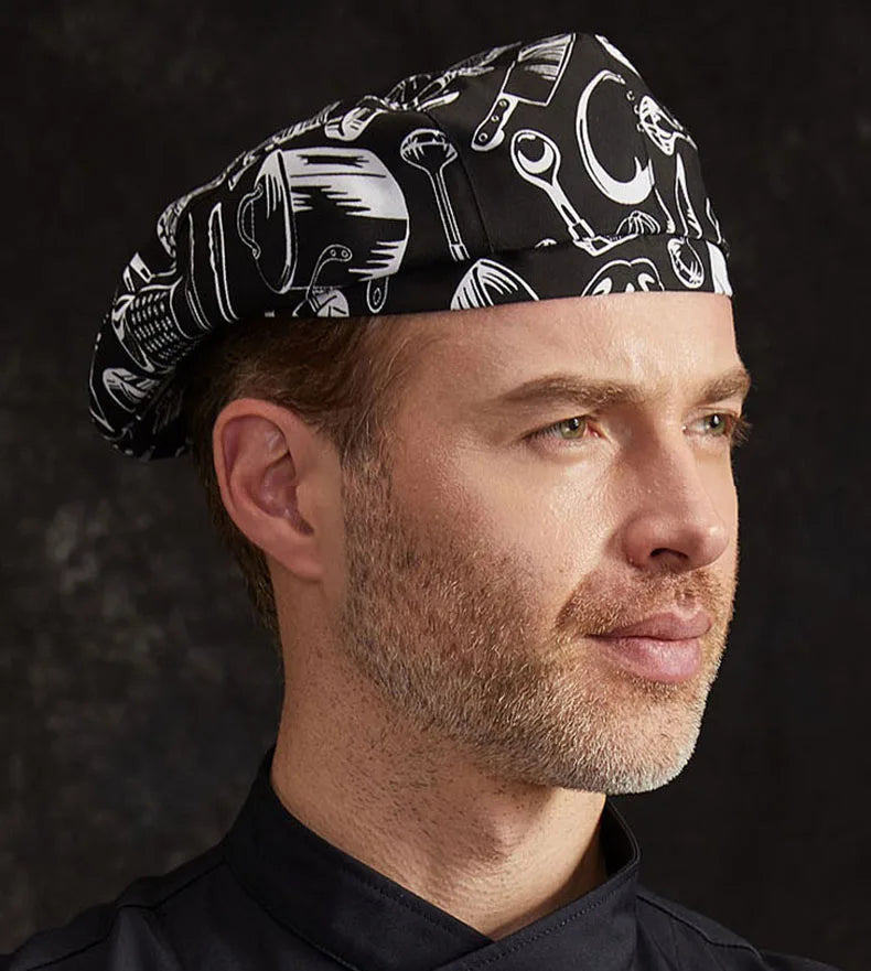 Catering Cook Hat 5/2/1pcs Chef Kitchen Work Cap for Food Service Hotel Restaurant Canteen Baking Household Cooking Chef's Beret