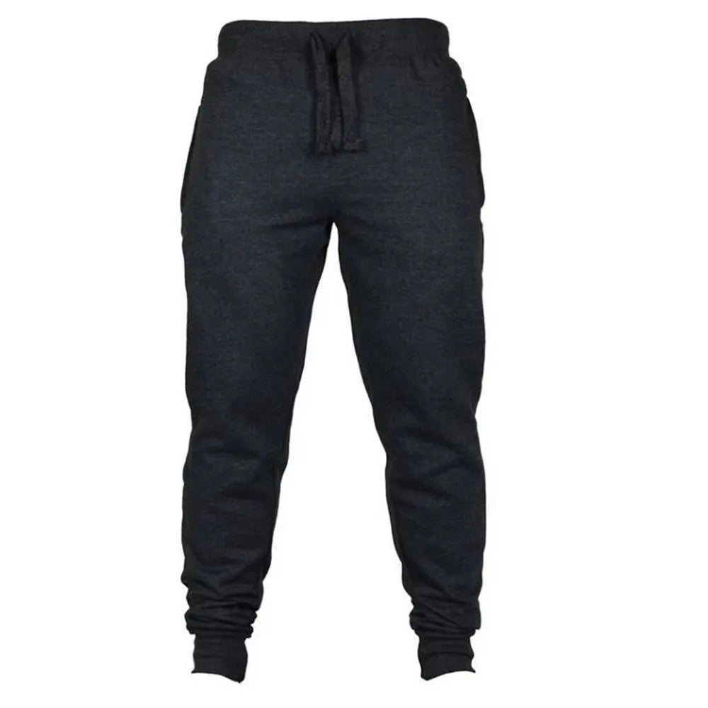 Autumn and Winter Men Warm Casual Pants Fitness Sportswear Tracksuit Bottoms Trousers Black Gyms Jogger Pants