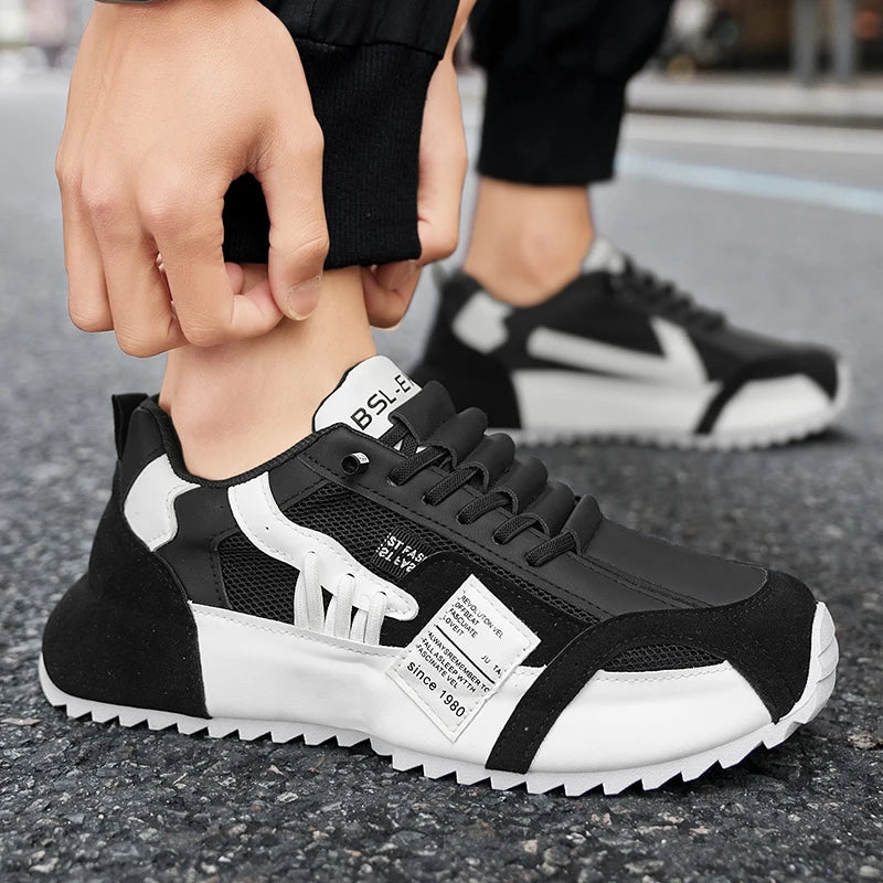 Men Luxury Sneakers Sports Shoes Moccasins Chunky Men Casual Sneakers Comfortable Breathable Trend Designed Personality Shoes