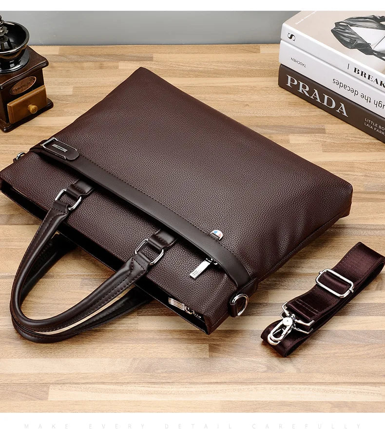 Men's Handbag, Business Casual Horizontal Design, Men's Bag, Official Document, One Shoulder Diagonal Cross Bag, Computer Bag