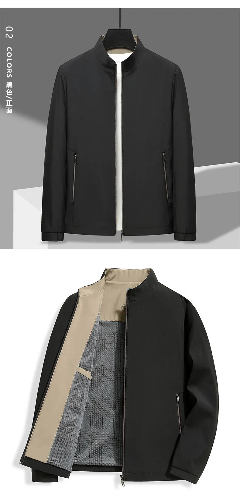 Top Quality New Men's Stand Collar Jacket Lightweight Windbreaker Outdoor Jacket Coats Soft Shell Autumn Casual Outerwear 2026