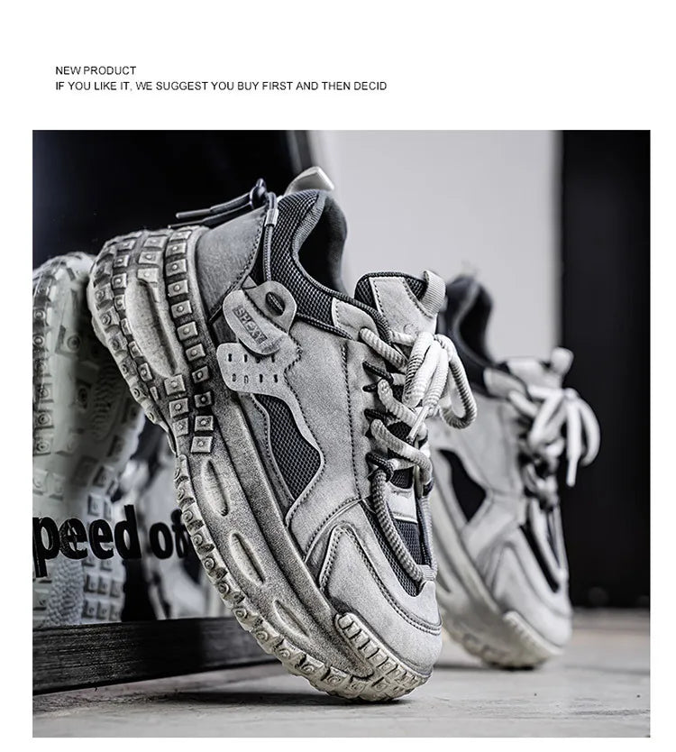 Men's Shoes 2025 Spring New Style Thick Sole Height Increasing Casual Mesh Breathable Fashion Trend Comfortable Chunky sneakers