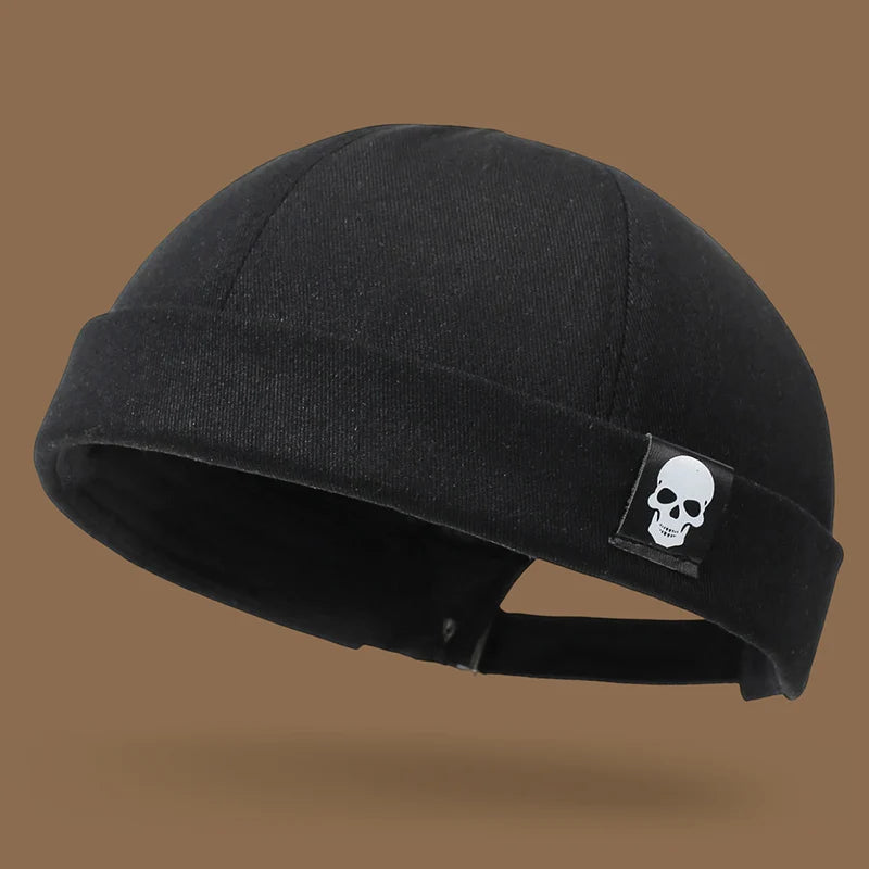 Men's and women's artistic street dance minimalist trendy hat new brimless melon skin hat Spring and Autumn landlord hat Hip