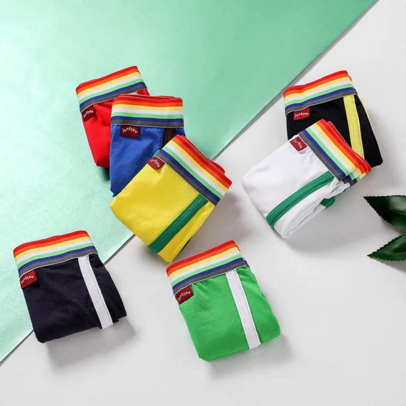 Rainbow Belt Boxershorts Men Boxers Male Underwear Panties Cotton Shorts Boxer Youth Breathable Comfortable Underpants Cueca