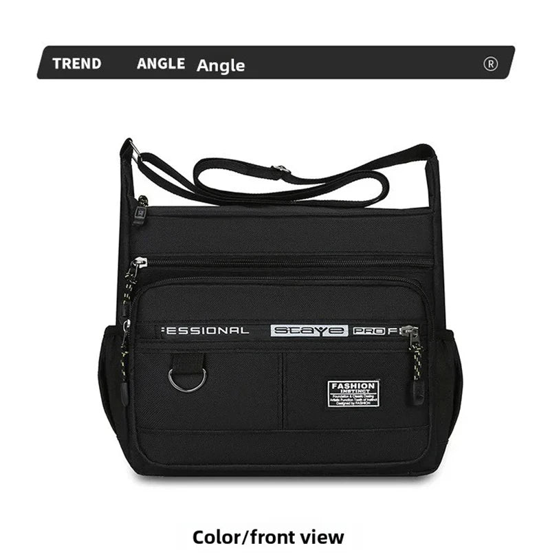 Men Crossbody Bag Single Shoulder Bags Big Capacity Commuter Storage Bag Fashion Multi-Pockets Business Travel Crossbody Bags