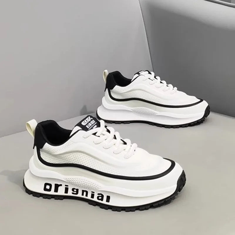 New Sneakers Men Wear Resistant Anti Slip Breathable Running Shoes Thick Soled Height Boosting Casual Shoes Zapatos Para Hombres