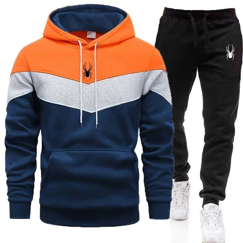 Autumn Winter Casual Sweatshirt Suit Sweatshirts for Men Daily Tricolor Hoodies Hot High Quality 2025 Sports Tracksuit Jogging