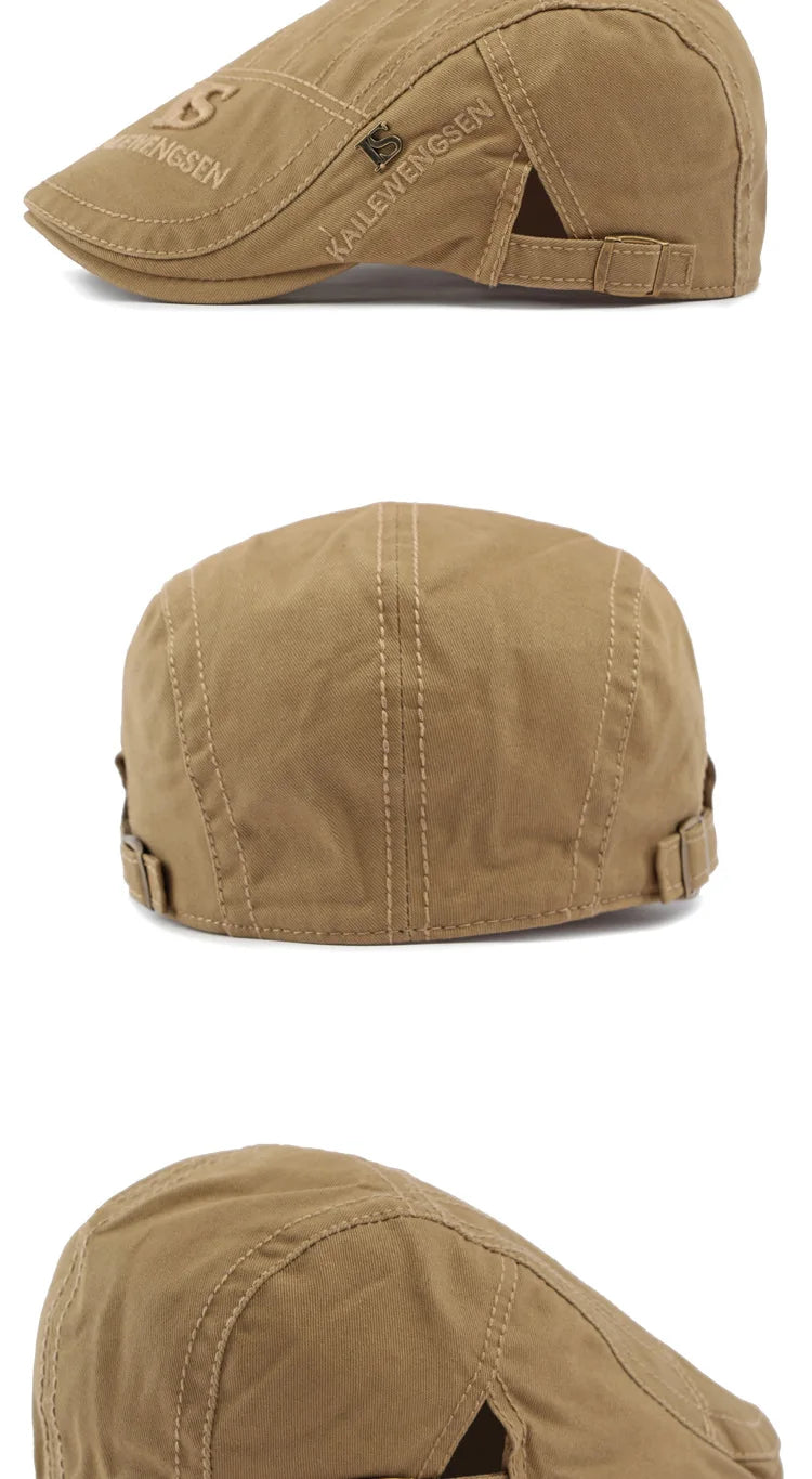 2026 Hat Men's Spring Summer  Embroidery Cotton Cap British Vintage Fashion Forward Hat Women's Casual Beret Youth Hat