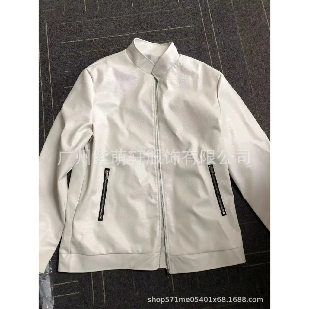Men Jackets Short Coat Stand Collar Zipper Overcoat Pockets Jacket Streetwear Male Business Casual Outerwear Autumn Winter
