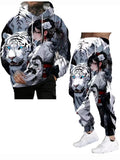 Japanese Anime 3d Print Hoodie 2pcs set Men Women Fashion Sexy Samurai Tracksuit Casual Autumn Clothes Y2k Hoodie jogging Set