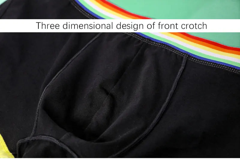 Rainbow Belt Boxershorts Men Boxers Male Underwear Panties Cotton Shorts Boxer Youth Breathable Comfortable Underpants Cueca