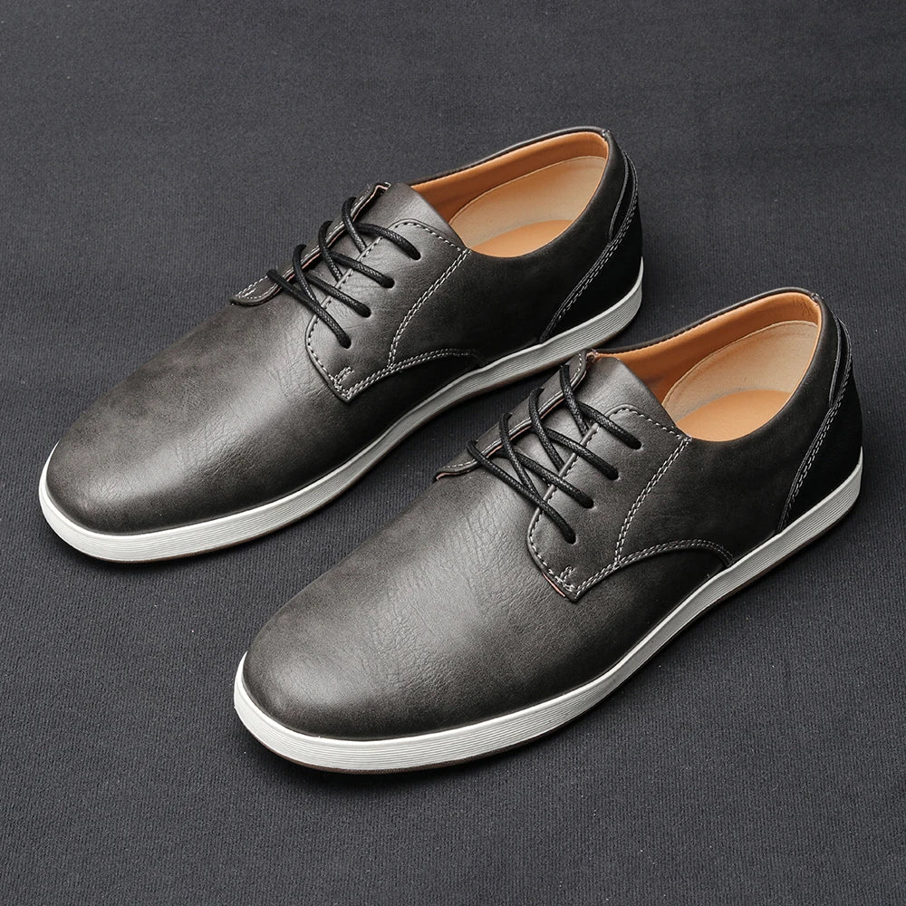 Men Sneakers Fashionable Comfortable Leather Shoes 2025 Men Casual Shoes
