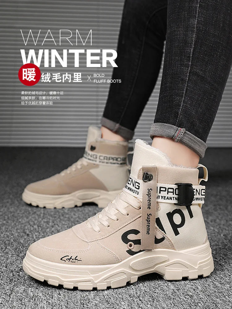 Men Boots 2026 New Versatile in Summer Round Toe High Top Leather Boots Man Sports Boots Men's Shoes