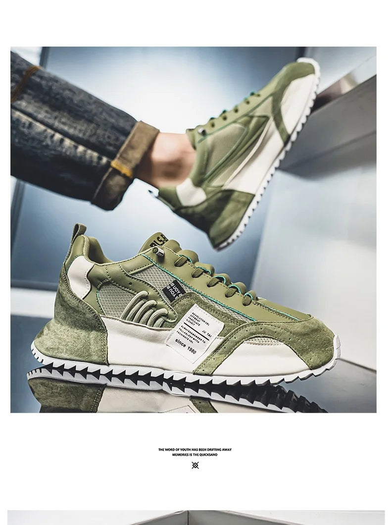 Men White Sneakers 2026 Spring Autumn Breathable Non Slip Running Shoes Lightweight Comfortable Fashion Cross Tied Casual Shoes