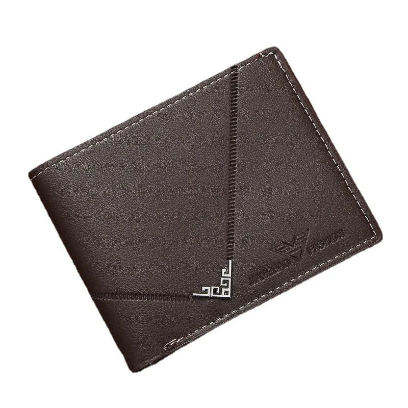New Men Wallet Short Wallet Slim Minimalist Multi Card Holder Simple Fashion Embossed Texture