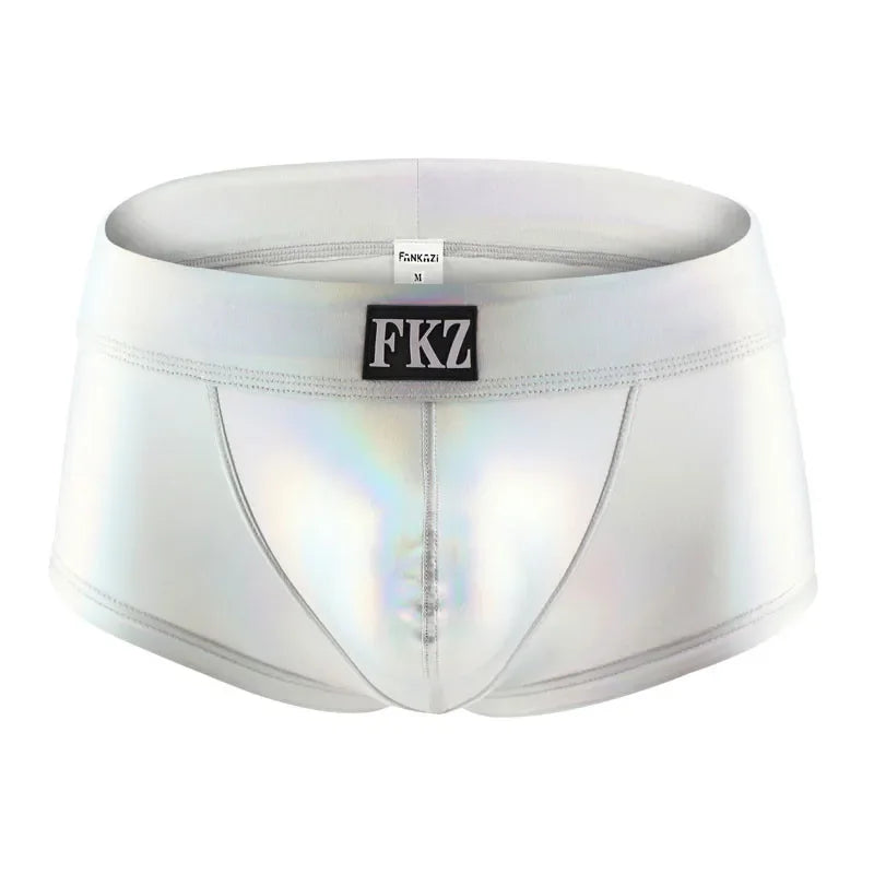 Boxers Male Sexy Underpants Panties Sexy Mens Cuecas Shorts Man Leather High Quality Underwear Panties Boxers
