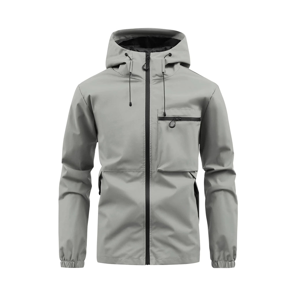 Men's Assault Jacket, Spring and Autumn Hooded Waterproof Workwear, Outdoor Casual Jacket