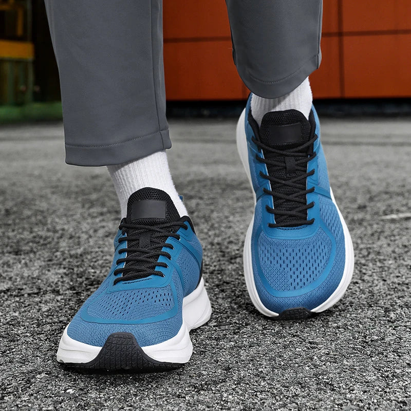 Men's Sneakers Wide Toe Running Shoes Outdoor Breathable Walking Shoes Platform Hiking Men Shoes Lace-up Non-slip Casual Shoe