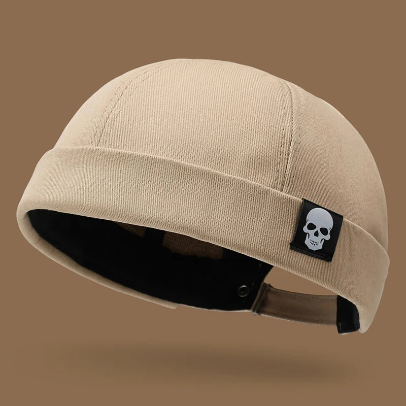 Men's and women's artistic street dance minimalist trendy hat new brimless melon skin hat Spring and Autumn landlord hat Hip