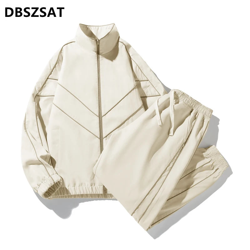 2025 Men's Tracksuit Spring/autumn Man Two-piece Set Sweat Suit Overalls Korean Style  Suit Plus Size Hoodies+Harem Pants