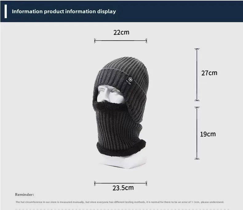 Men's Hat Winter Warm Knitted Hat Ear Protection Thickened Winter Autumn/Winter Knitted Hat