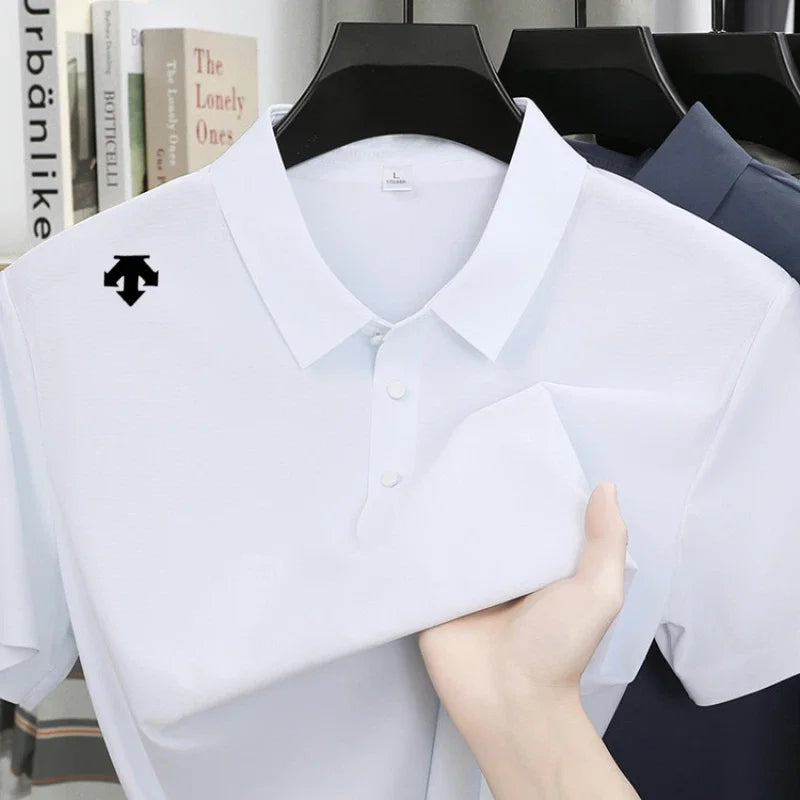 Men's Embroidered Polo Shirt - Fashionable Sports Top Comfortable and Breathable Casual High-End T-Shirt for Summer -Men's Shirt