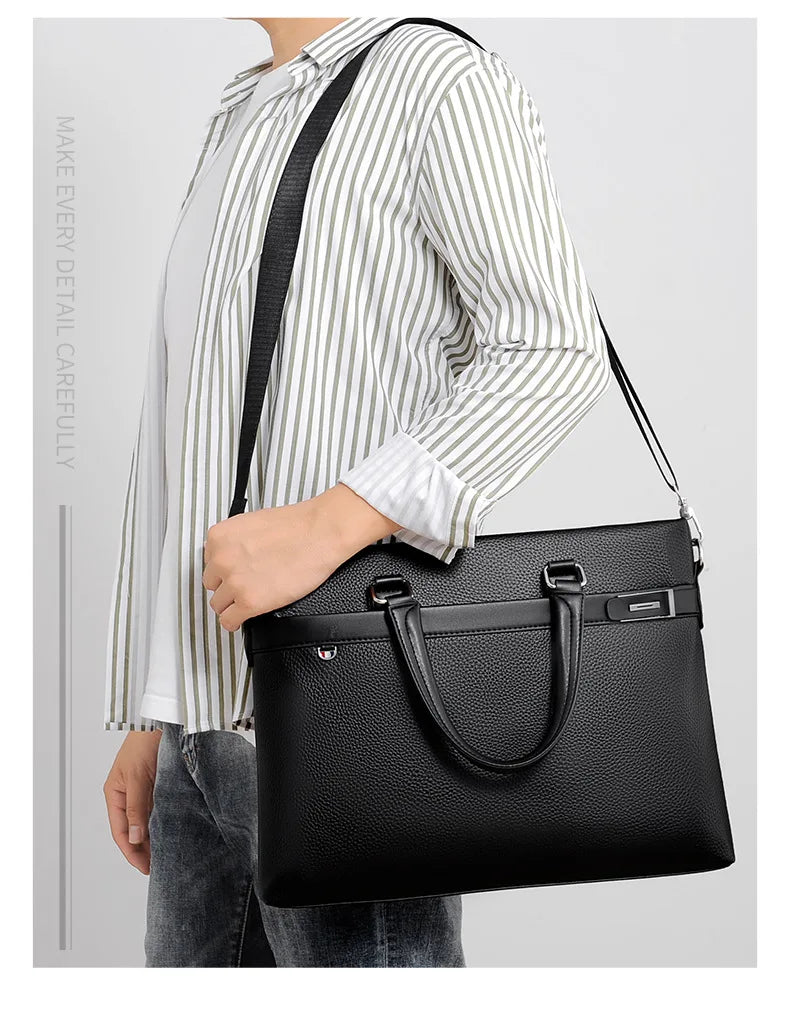 Men's Handbag, Business Casual Horizontal Design, Men's Bag, Official Document, One Shoulder Diagonal Cross Bag, Computer Bag
