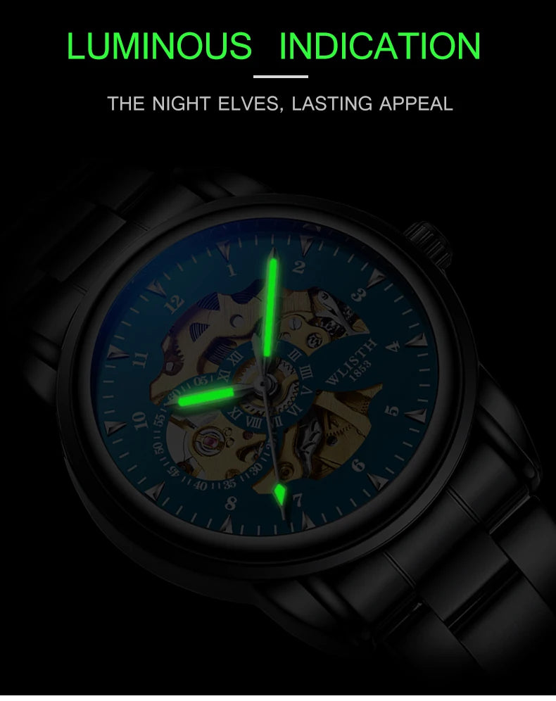 Man Watch Original Watch Machinery Men 's Watches Luxury Hollowing Watches For Men Waterproof Automatic Watch Mens Gifts