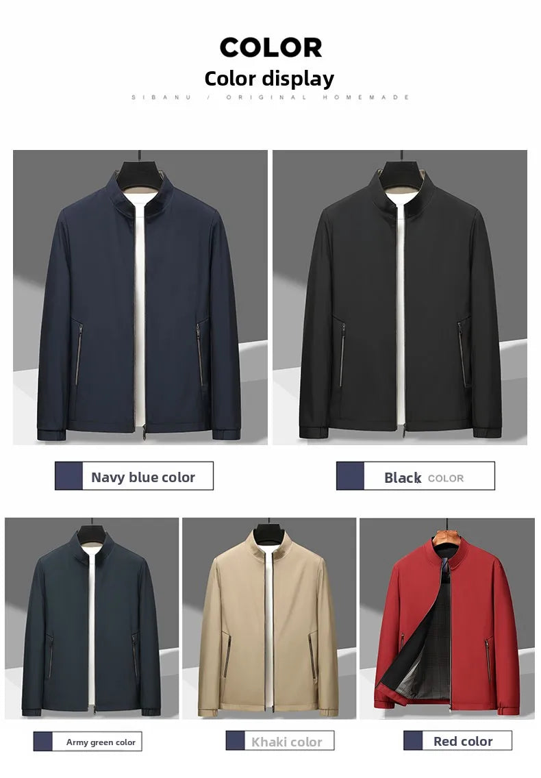 Top Quality New Men's Stand Collar Jacket Lightweight Windbreaker Outdoor Jacket Coats Soft Shell Autumn Casual Outerwear 2026