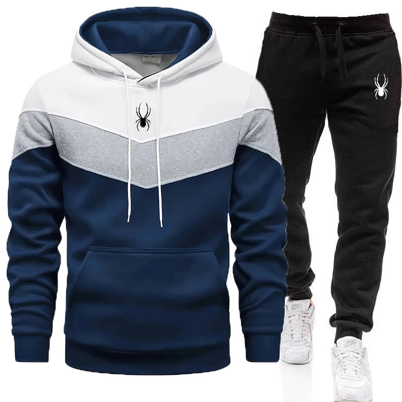 Autumn Winter Casual Sweatshirt Suit Sweatshirts for Men Daily Tricolor Hoodies Hot High Quality 2025 Sports Tracksuit Jogging