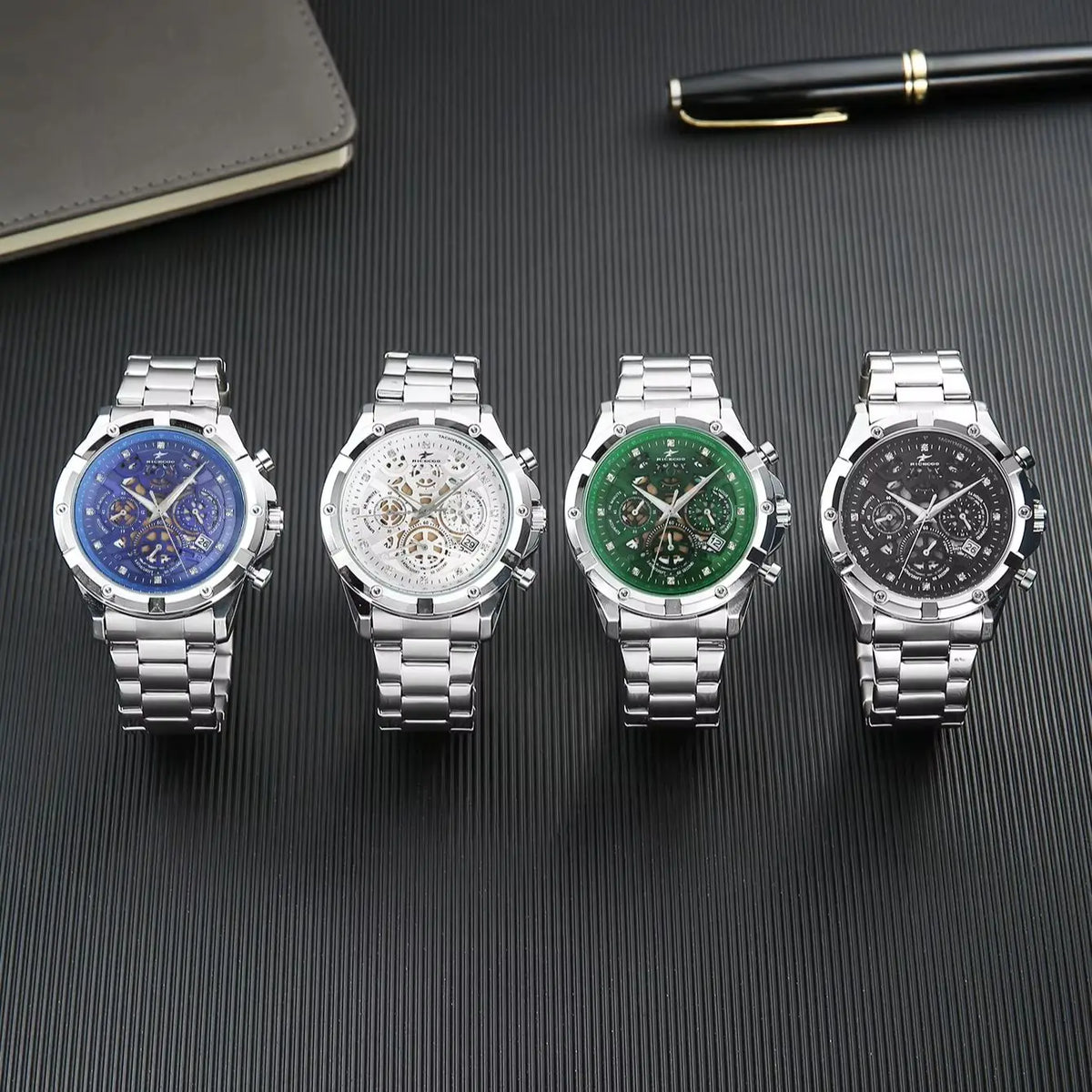 Men's Watch with Multifunctional Chronograph, Stylish Wristwatch for an Active Lifestyle, Durable Design Suitable for Various Occasions