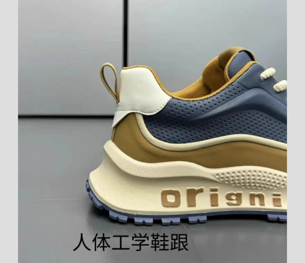 New Sneakers Men Wear Resistant Anti Slip Breathable Running Shoes Thick Soled Height Boosting Casual Shoes Zapatos Para Hombres