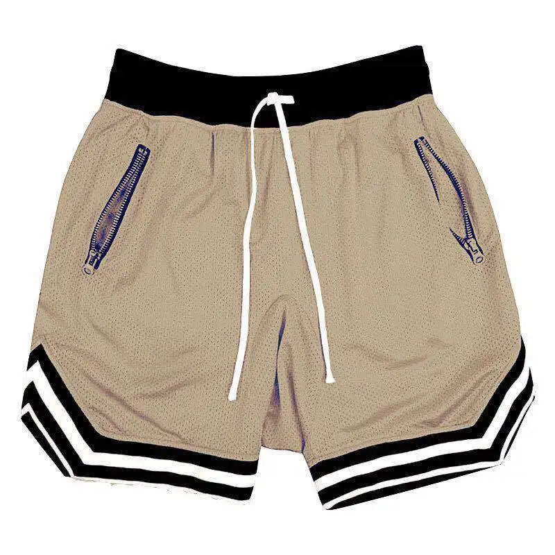Men's Fitness Joggers Casual Breathable Short Sports Basketball Shorts Mesh Quick Dry Gym Shorts for Male Pants Summer