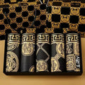5 pieces of summer high-end black gold ice silk mid-waisted thin breathable and comfortable boxers for men's boxers