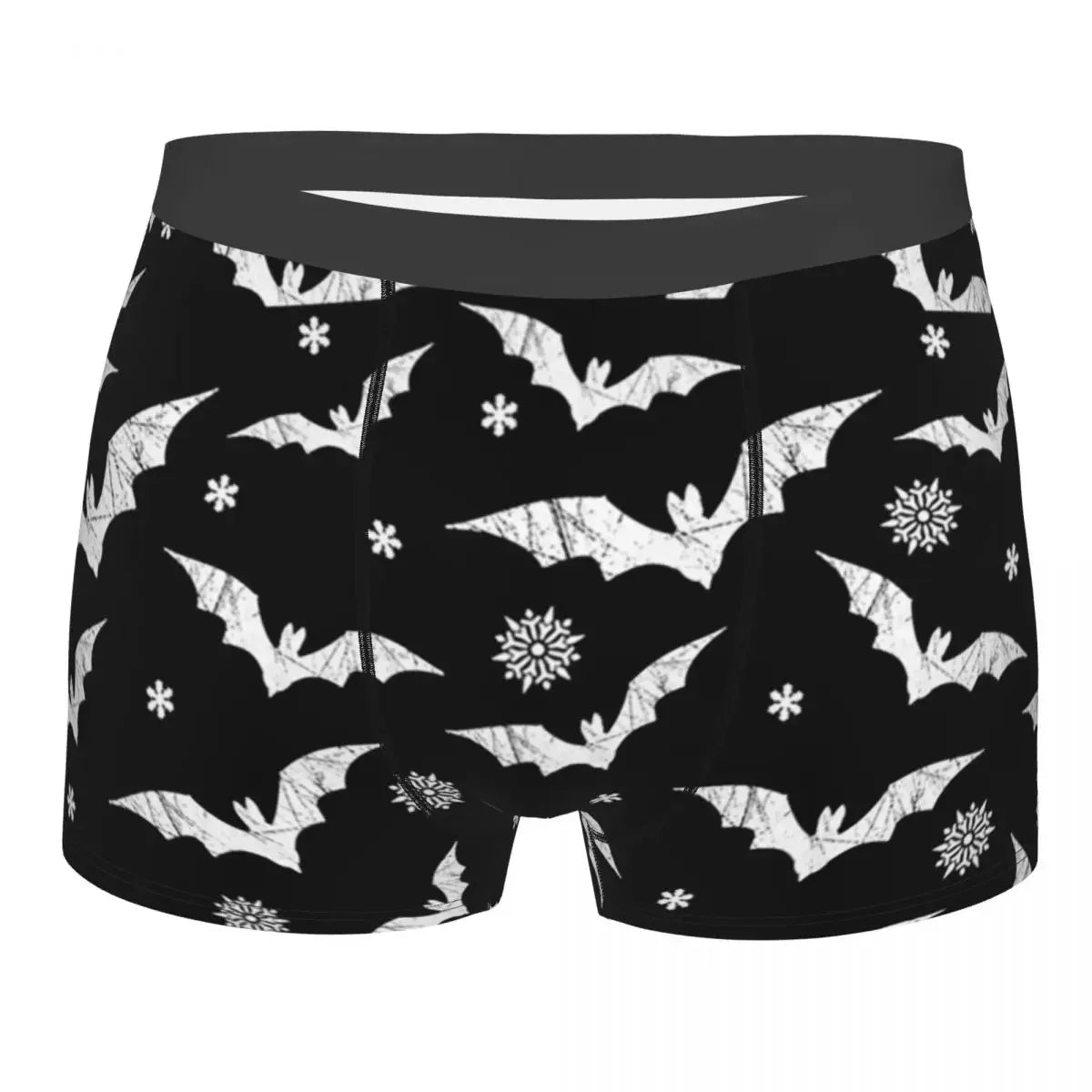 Black Bat Boxers Mens Panties Male Underpants Double Sides Printed Soft Breathable Machine Wash Cool Machine Wash Polyester